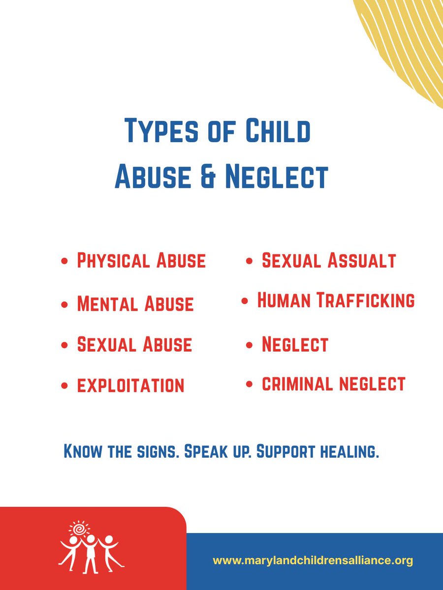Every type of abuse leaves a lasting impact.
At MCA, we work with all 24 Child Advocacy Centers in Maryland to ensure that no matter the form of abuse—children receive trauma-informed care, protection, and hope.

Learn more: marylandchildrensalliance.org

#ProtectChildren #MCAinAction