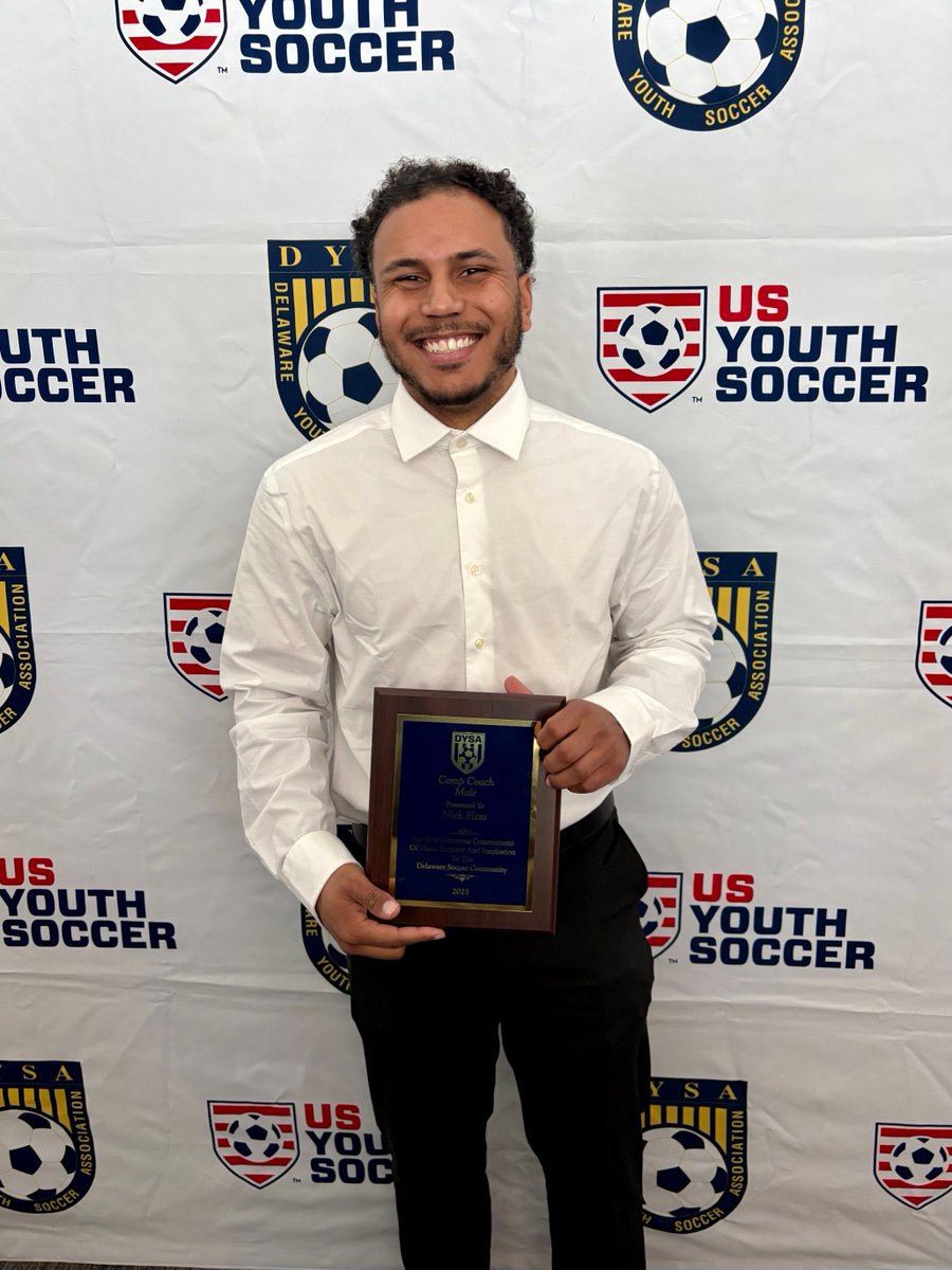 playDEFC's tweet photo. Congratulations to DEFC staff coach Nick Hess on being named DYSA Boys Competitive Coach of the Year. A well-deserved honor that reflects his commitment to player development, high standards, and leadership across the Delaware soccer community. Proud to have you at DEFC, Nick. https://t.co/4IiKyDx90e