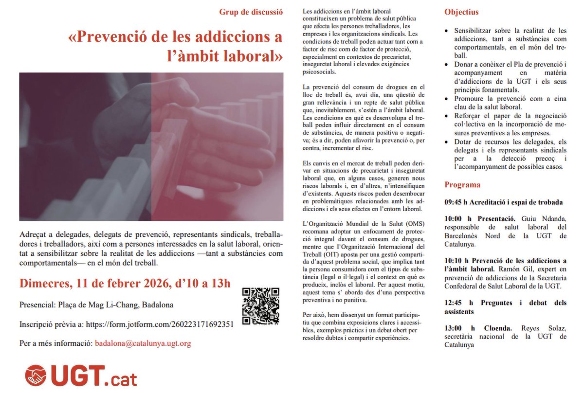 ¡¡Súmate a la jornada de prevención de adicciones en el trabajo y ayúdanos a construir entornos laborales más saludables!