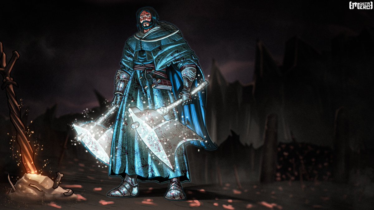 mustakro's tweet image. Dark Souls 3 character commission