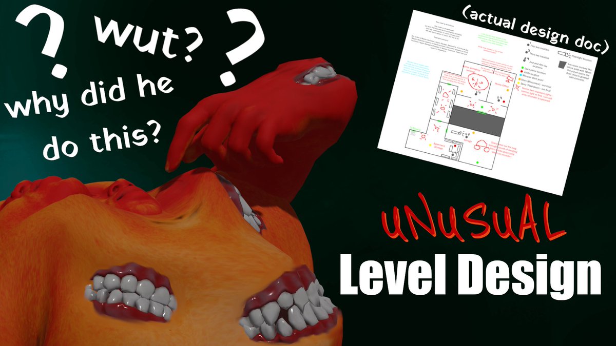 Prof_Smash's tweet photo. Newest devlog is now live! In it I talk about level design, and why my horror game's level design might be a bit atypical.

https://t.co/A7ErMGKeNR

#indiedev #indiegame #gamedev https://t.co/7dRnTsLHR3