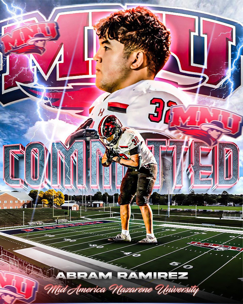 Abram_R2026's tweet photo. After prayer w/God &amp; my family, I have committed to further my academic &amp; football journey @ MNU. Grateful to the coaching staff for my visit. All roads lead to Kansas. #Committed @DarielShepherd @CoachCollinsCj @CoachBenton3 @CoachEPitts @CoachMac_Canyon @RecruitsCenTex @Tos93 https://t.co/zdZsslWZBc