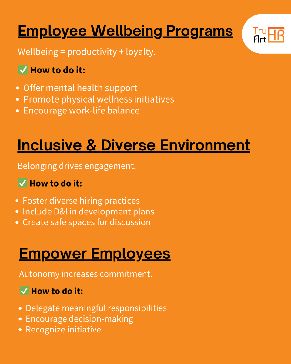 tru_art_hr's tweet photo. High turnover isn’t inevitable.

These 10 proven employee retention strategies focus on what truly keeps people engaged, motivated, and loyal.

Build a culture your employees want to stay in with Tru Art HR, your partner in smarter HR solutions.

#EmployeeRetention #HRStrategies https://t.co/2dYKqNaJJD