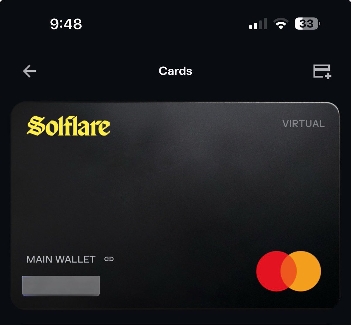 Just got my <a href="/solflare/">Solflare - The Solana Wallet</a> card can we pump Solana so I can use it 

PLEASE.