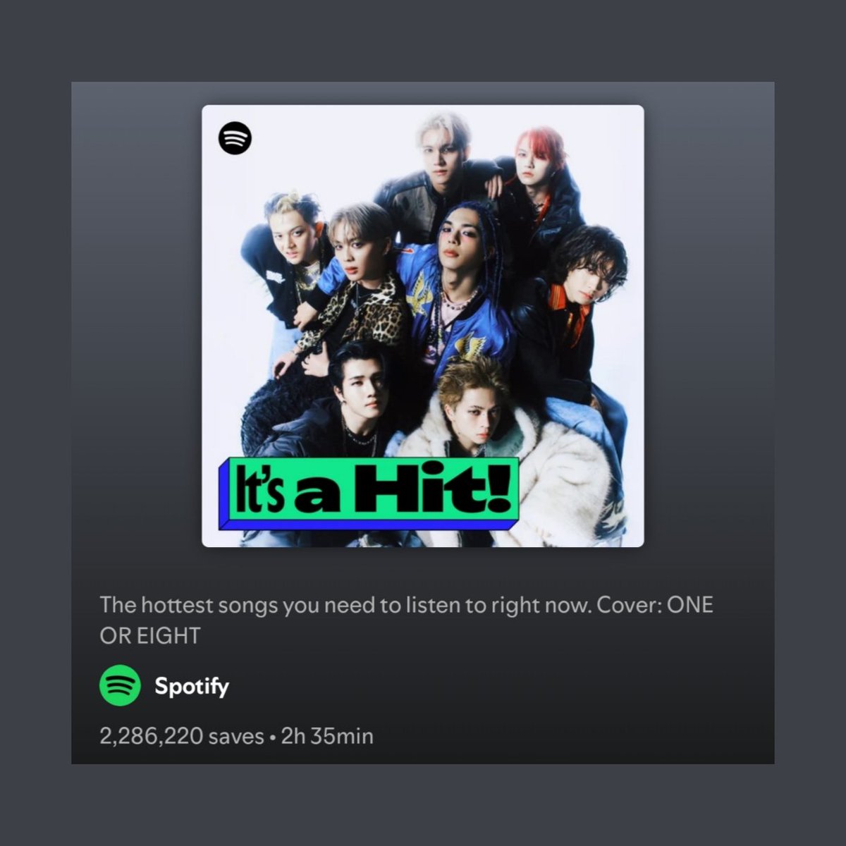 idlecharts's tweet photo. i-dle’s “Mono” has been added to Spotify’s "It’s a Hit!" playlist (2.2M+ followers).

— #6 on the playlist. https://t.co/B5o1GipQin
