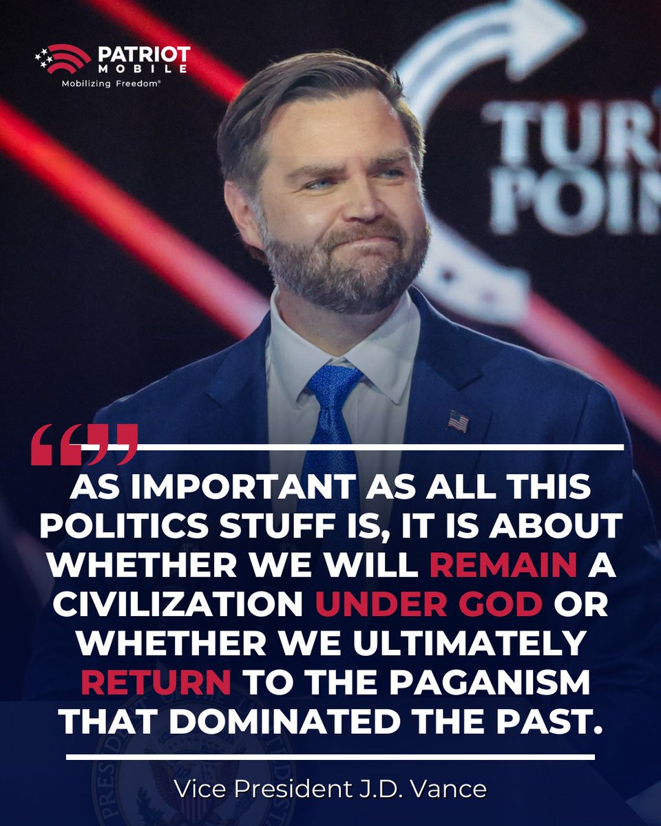 PatriotMobile's tweet image. This debate is bigger than politics. It’s about whether our nation remains rooted in God—or drifts from the foundations that built it.