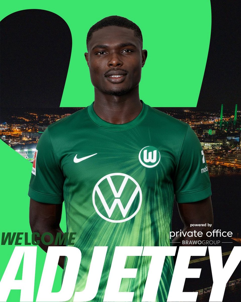 VfL_Wolfsburg's tweet photo. Weitere Defensivverstärkung! 🟢⚪️

Innenverteidiger Jonas Adjetey wechselt vom FC Basel zum VfL und unterschreibt bis 2030. 

Willkommen in Wolfsburg, Jonas! 👋

ℹ️➡️ https://t.co/AKouhqsJ48

#VfLWolfsburg https://t.co/4IrD33IAIR