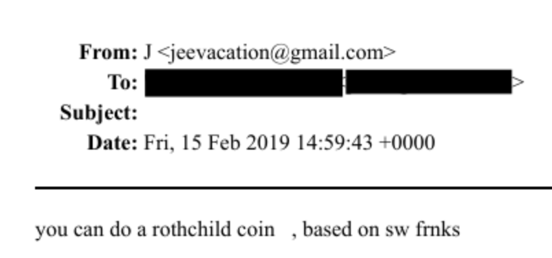 is this not INSANE????  

Epstein literally wanted to launch HIS OWN coin called "rothchild coin"

He literally gave us his own memecoin which he thought would be hilarious.  

justice.gov/epstein/files/…