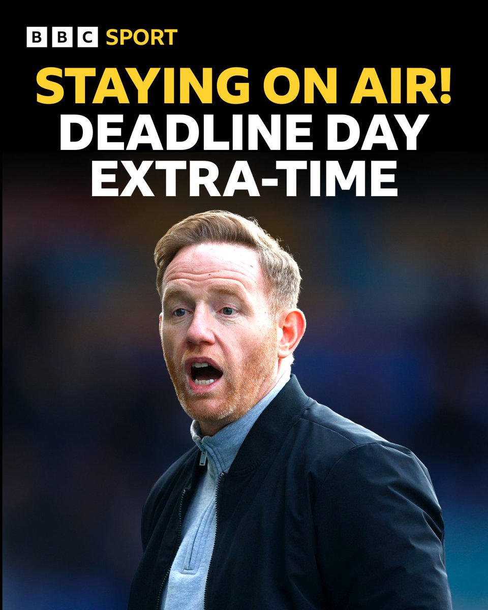 BBCShropSport's tweet image. 🚨 BREAKING 🚨

📻 @BBCShropSport going into extra-time!

We are extending our Special Transfer Deadline Day 'Sports Hour' until 7.30pm as we believe a signing could happen any time now

Listen now on 96fm, DAB, Sounds

#BBCFootball | #Salop | #TransferDeadlineDay