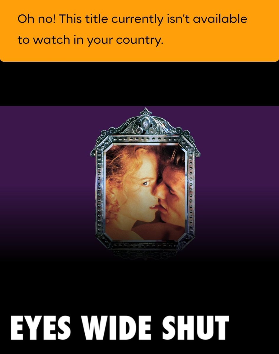 PumaChairo's tweet image. No me quiero poner conspiranoico (si quiero, de hecho), pero acaban de quitar Eyes Wide Shut de HBO Max 👀.