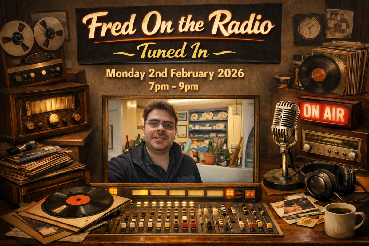 CirenRadio's tweet photo. On Air 7pm to 9pm: Fred On The Radio
This week's theme is Tuned In. Fred marks Community Radio Week with songs about radio and community. Plus, Geoff Carr is in the studio ahead of Cirencester Radio's 20th Anniversary.

https://t.co/tZGbvBZTTS | https://t.co/NJdWlCn66m https://t.co/AhRaMlF07y