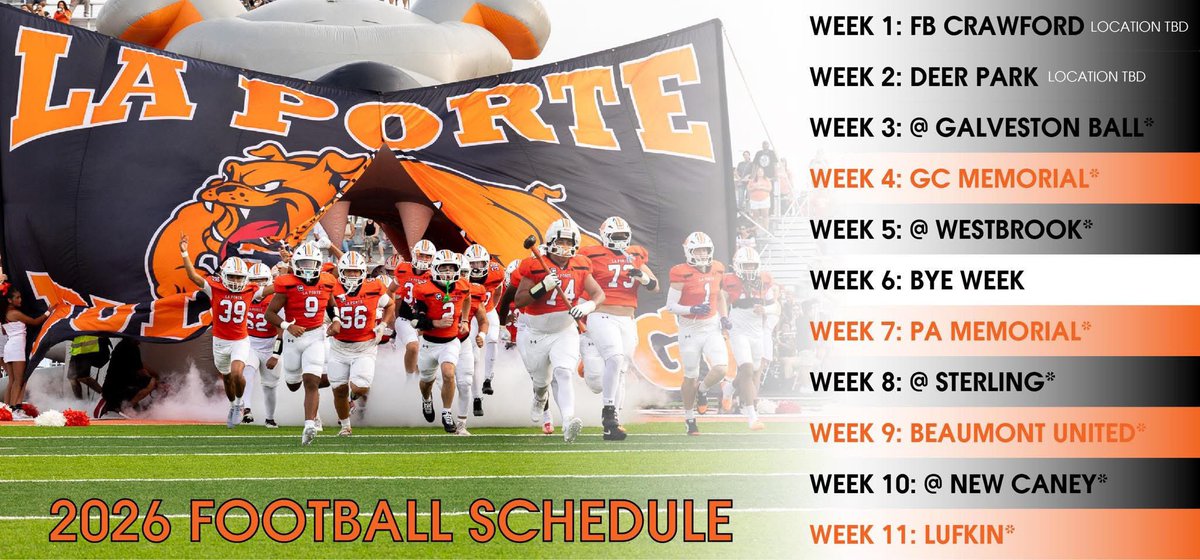 coach_dj6's tweet photo. 2026 Bulldogs Schedule; locations, times and dates will be released at a later date!
#OneTeamOneHeartbeat https://t.co/IAljmEav8s