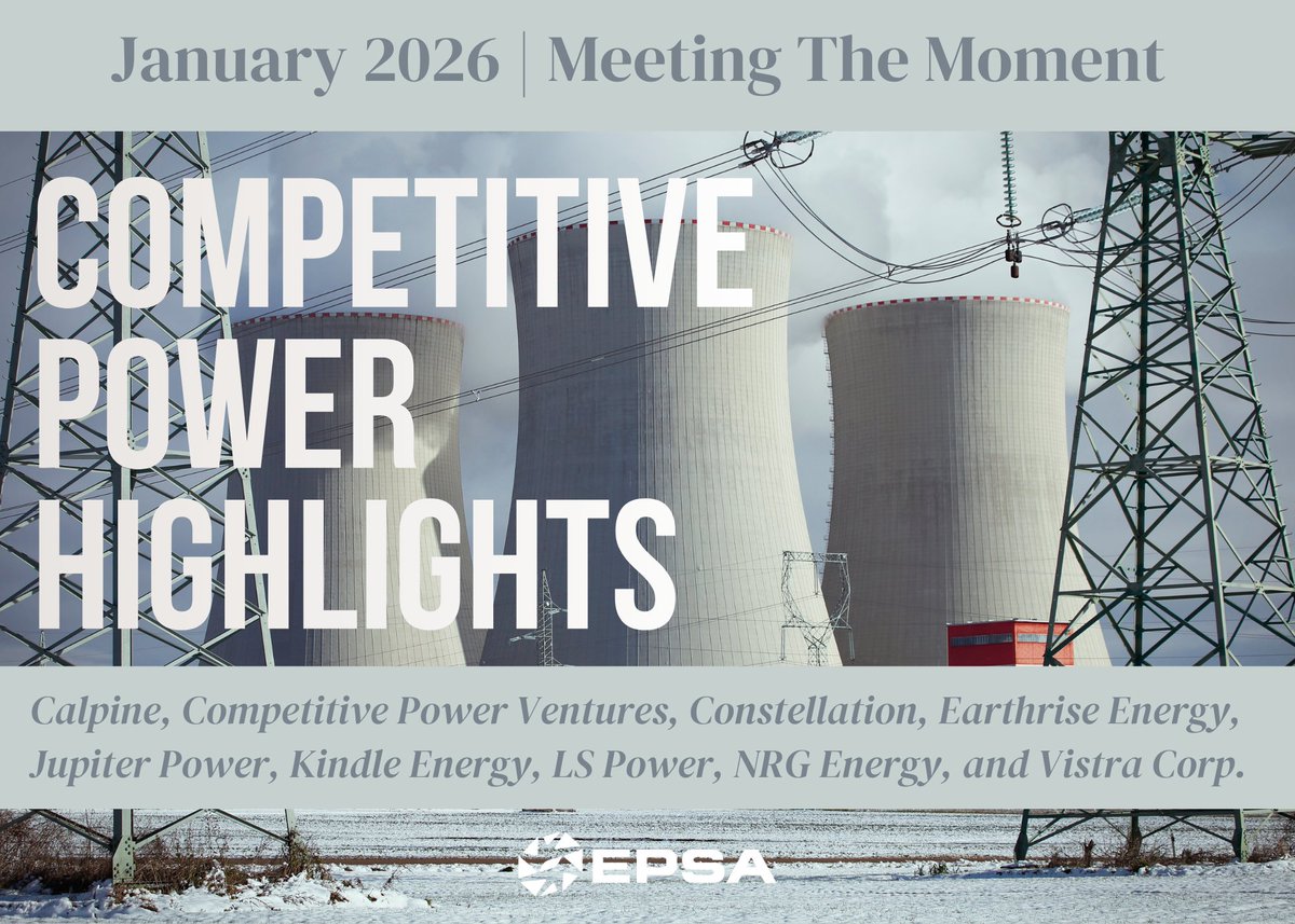 EPSAnews's tweet image. Electricity demand is rising—and competitive power suppliers are responding with real projects, real investment, and real reliability across the U.S.
⚡️See the latest Competitive Power Highlights → tinyurl.com/yc8r3stf

#CompetitivePower #GridReliability #PowerMarkets