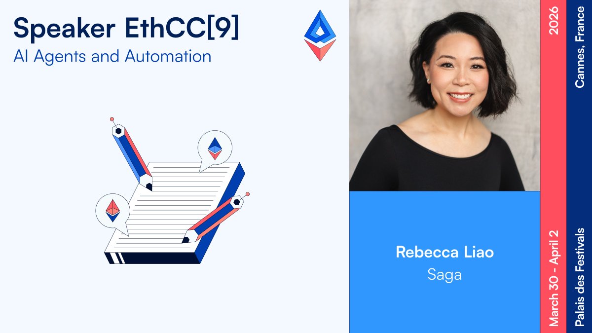 Sagaxyz__'s tweet image. Saga is bringing AI agents into production with studios, sports, and entertainment IP.

At @EthCC Cannes, @beccaliao will speak on our vision for AI Agents and Automation, and what it means for agents to transact, hold assets, and operate onchain.

📍 Mar 30–Apr 2