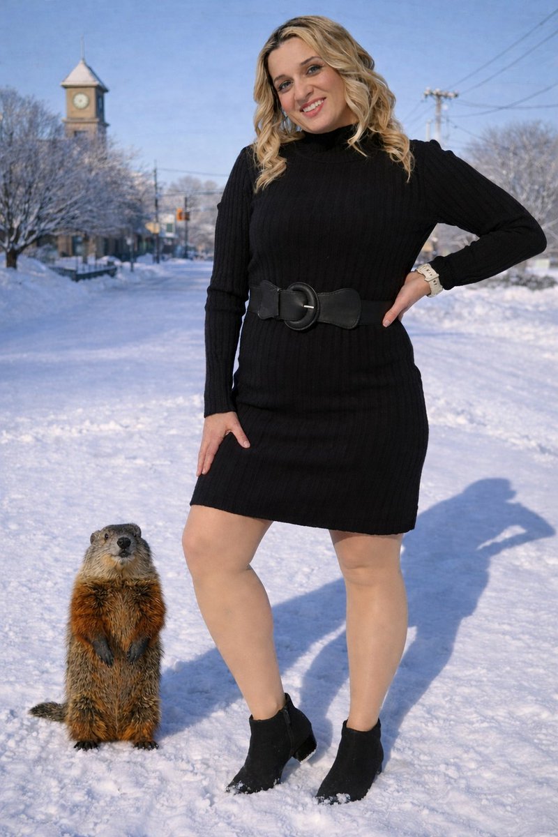PowerhouseAriel's tweet photo. He’s here. It’s Groundhog Day!

#PortuguesePowerhouseAriel #GroundhogDay
#PunxsutawneyPhil #Groundhog #ShadowWatch https://t.co/8qglrPiJ5R