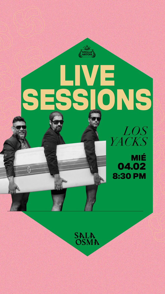 Este miercoles 04 en Sala Osma formato acustico 😎 
#losyacks
