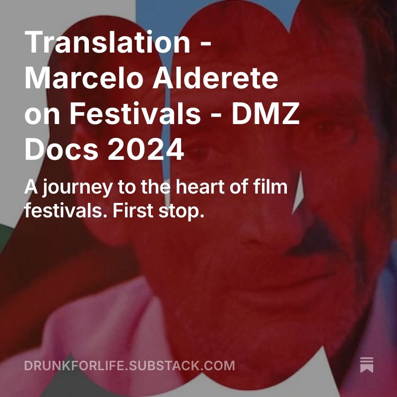 New for Drunk for Life - a translation of a Marcelo Alderete (
<a href="/Aldemarce/">Marcelo Alderete Moon</a> ) text on the DMZ Docs 2024 edition. A hugely entertaining read... Please enjoy. Link in reply.