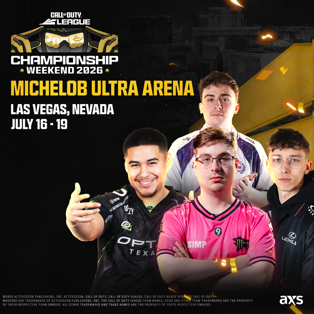 The best of the best for one championship 🎮 The 2026 <a href="/CODLeague/">Call of Duty League</a> Championship takes over Michelob ULTRA Arena on July 16–19! Tickets on sale now.

🎟️👉 spr.ly/6014hGt9E