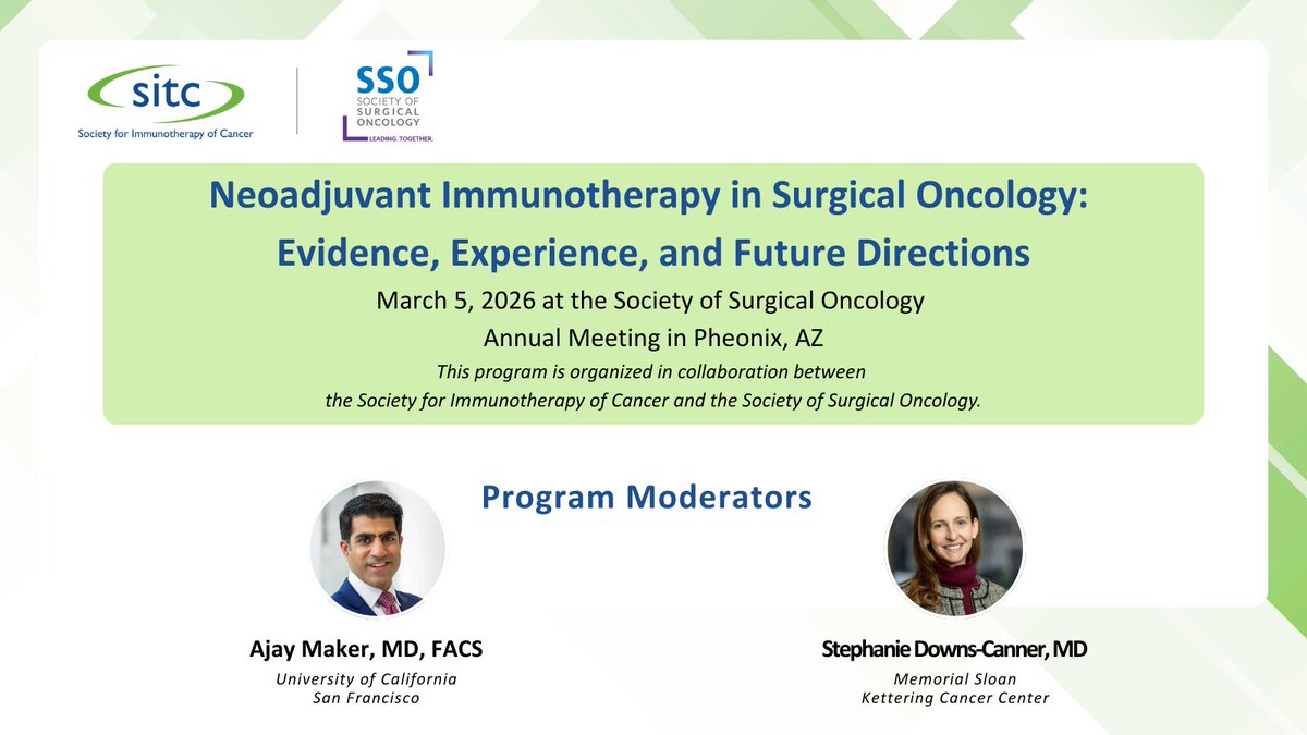 Society for Immunotherapy of Cancer tweet media