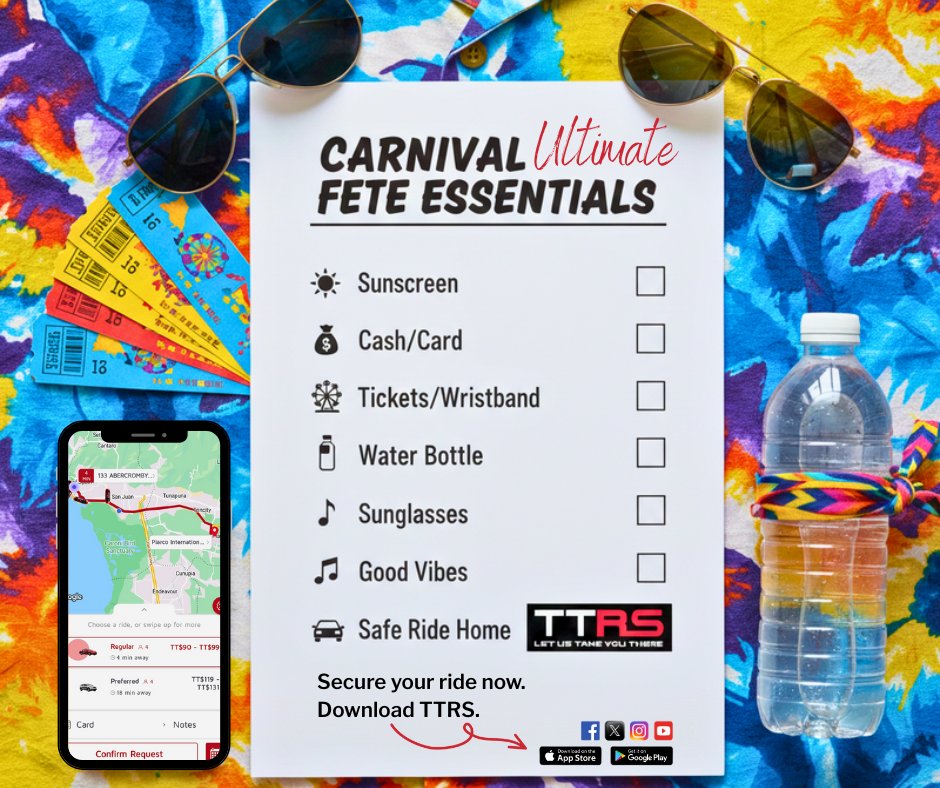 ttrideshare_'s tweet photo. 📱 Phone? Charged. 🎟️ Tickets? Downloaded. 👯‍♀️ Crew? Ready. 🚗 Ride? Sorted! Don’t let parking drama ruin your vibe! Let TTRS be your designated driver. Need help? We’re here 24/7! 💬 #TTRideshare #SafeTravels https://t.co/Kn8J1jlDWe