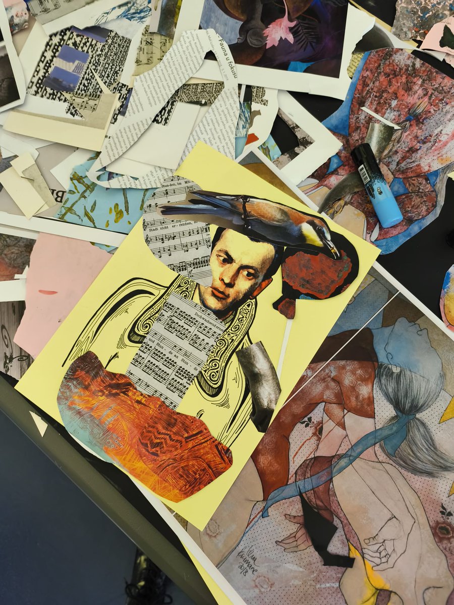 mapoxyomenos's tweet image. Another batch of photos from Friday’s Museum Night and the exhibition “Assembled Worlds – The Art of Collage”! Our youngest visitors especially enjoyed it, creating their own collages. The exhibition offers a short panorama of the history and subgenres of collage. Open until Feb7