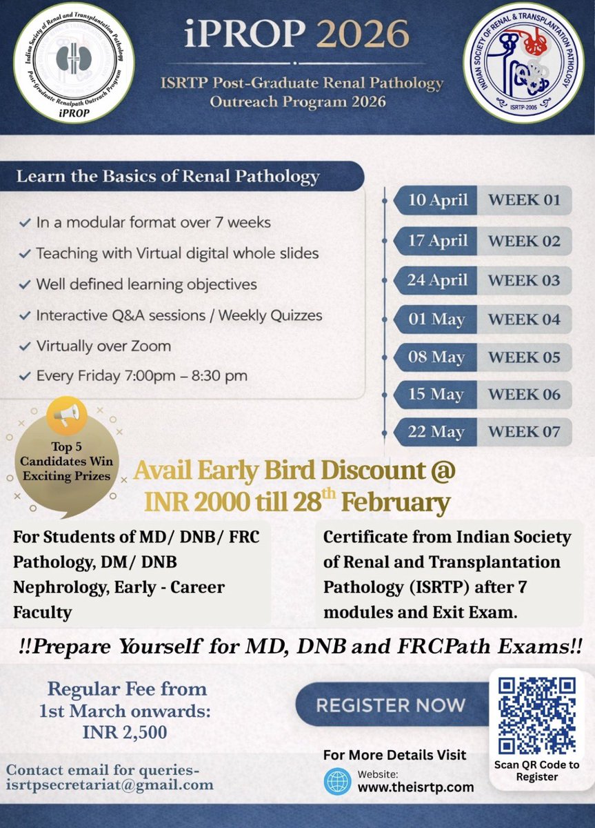 Indian Society of Renal& Transplantation Pathology tweet media