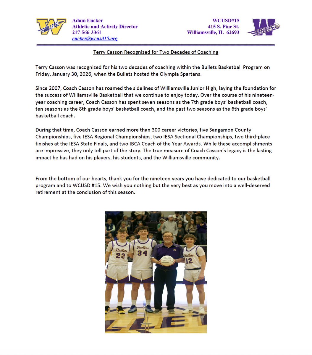 Williamsville BeeBee & Bullet Athletics/Activities tweet media