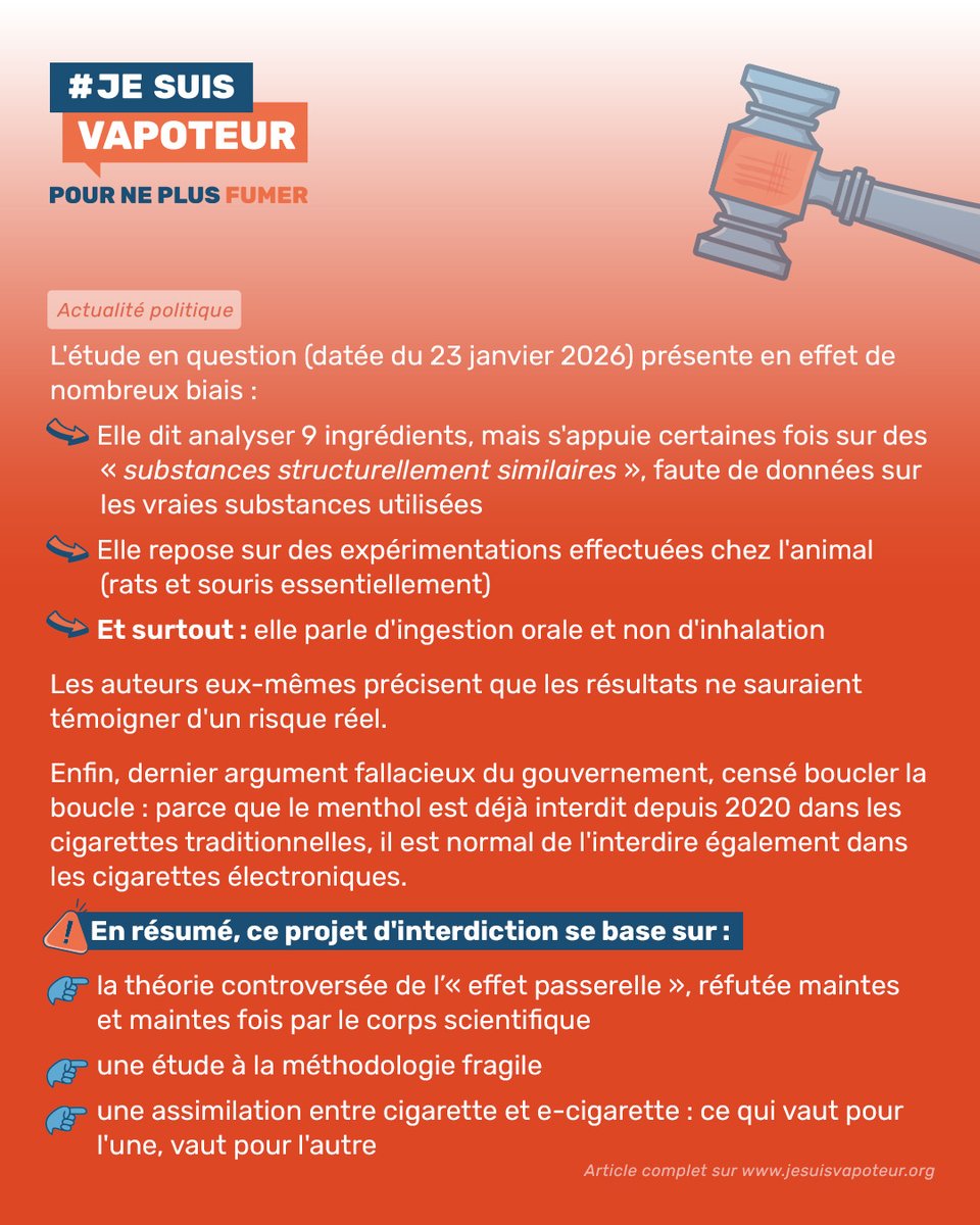 🚫🍃Top départ du Flavor Ban en Allemagne ?

Le gouvernement pourrait bientôt interdire 13 agents frais comme le menthol, révèle le quotidien allemand BILD après un entretien exclusif avec Alois Rainer, Ministre de l'Alimentation et de l'Agriculture.

Tous les détails dans notre