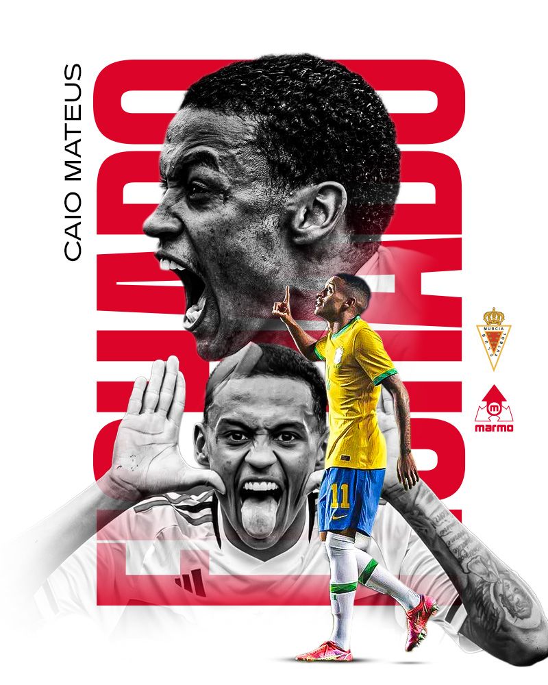 𝐅𝐈𝐂𝐇𝐀𝐃𝐎 | 🇧🇷🪄 Caio Matheus, talento y buen pie para la banda del Real Murcia C.F.

🔗 realmurcia.es/caio-matheus-t…

👋 ¡Bem-vindo, Caio!