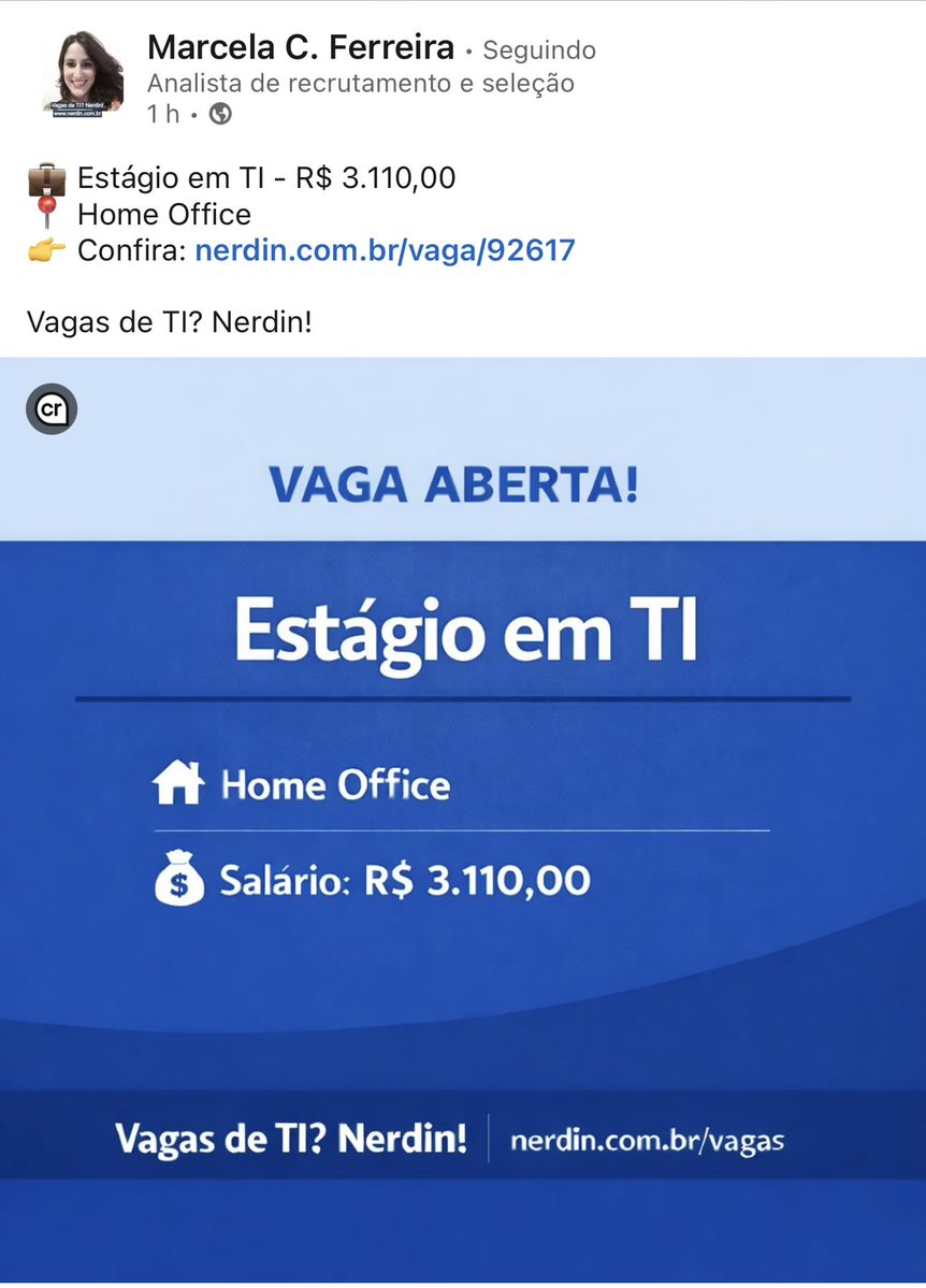 FelipeTechPM's tweet image. 🚨VAGA REMOTA🚨

ESTÁGIO - HOME OFFICE - R$3k 
ESTÁGIO - HOME OFFICE - R$3k
ESTÁGIO - HOME OFFICE - R$3k
ESTÁGIO - HOME OFFICE - R$3k 
ESTÁGIO - HOME OFFICE - R$3k
ESTÁGIO - HOME OFFICE - R$3k
ESTÁGIO - HOME OFFICE - R$3k 
ESTÁGIO - HOME OFFICE - R$3k
ESTÁGIO - HOME OFFICE - R$3k