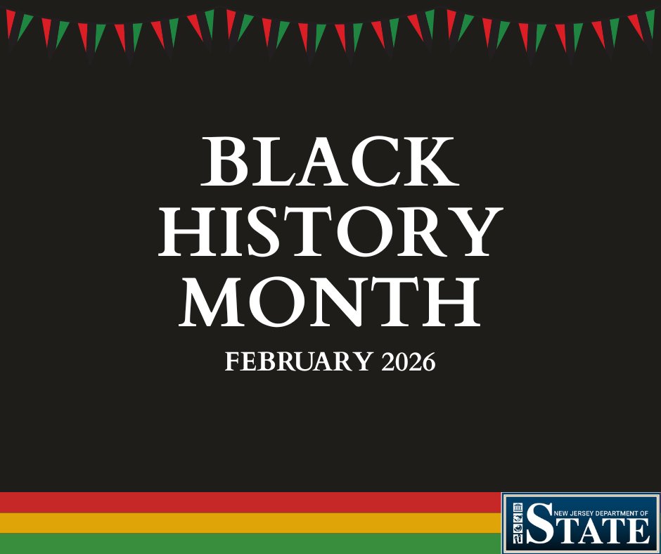 NJStateDept's tweet photo. The New Jersey Department of State recognizes the 100th anniversary of Black History Month, acknowledging and commemorating the contributions African Americans have made to our state and nation. https://t.co/yFwCv45bEh