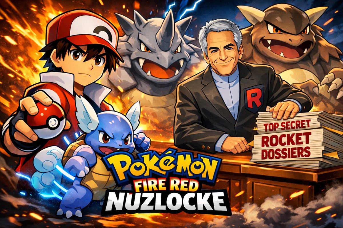 realRubyKing's tweet image. Time for another Pokemon Fire Red Nuzlock Stream. We are talking about Pokemon, a little about  the Jeffery Epstein files, perhaps some CG Drama, and more. So come and watch the stream. You don't want to miss it. rumble.com/v7578zu-jeffer…