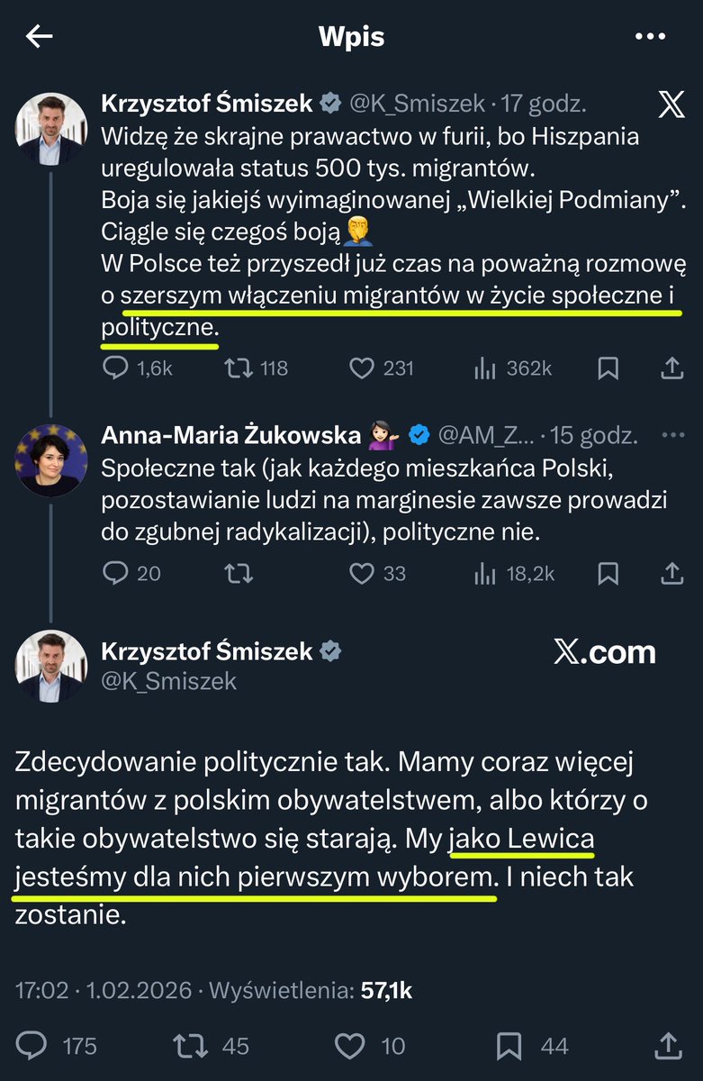 🔴  Neokomuniści nawet nie udają, mówią to już wprost: 🗣️

➡️ sprowadzić 🛬
➡️ nadać obywatelstwo 🆔
➡️ włączyć politycznie 🗳️
➡️ zagospodarować elektorat 📊

Tak wygląda ich chory plan "podmiany": jeśli obywatele głosują źle, trzeba ich… wymienić.