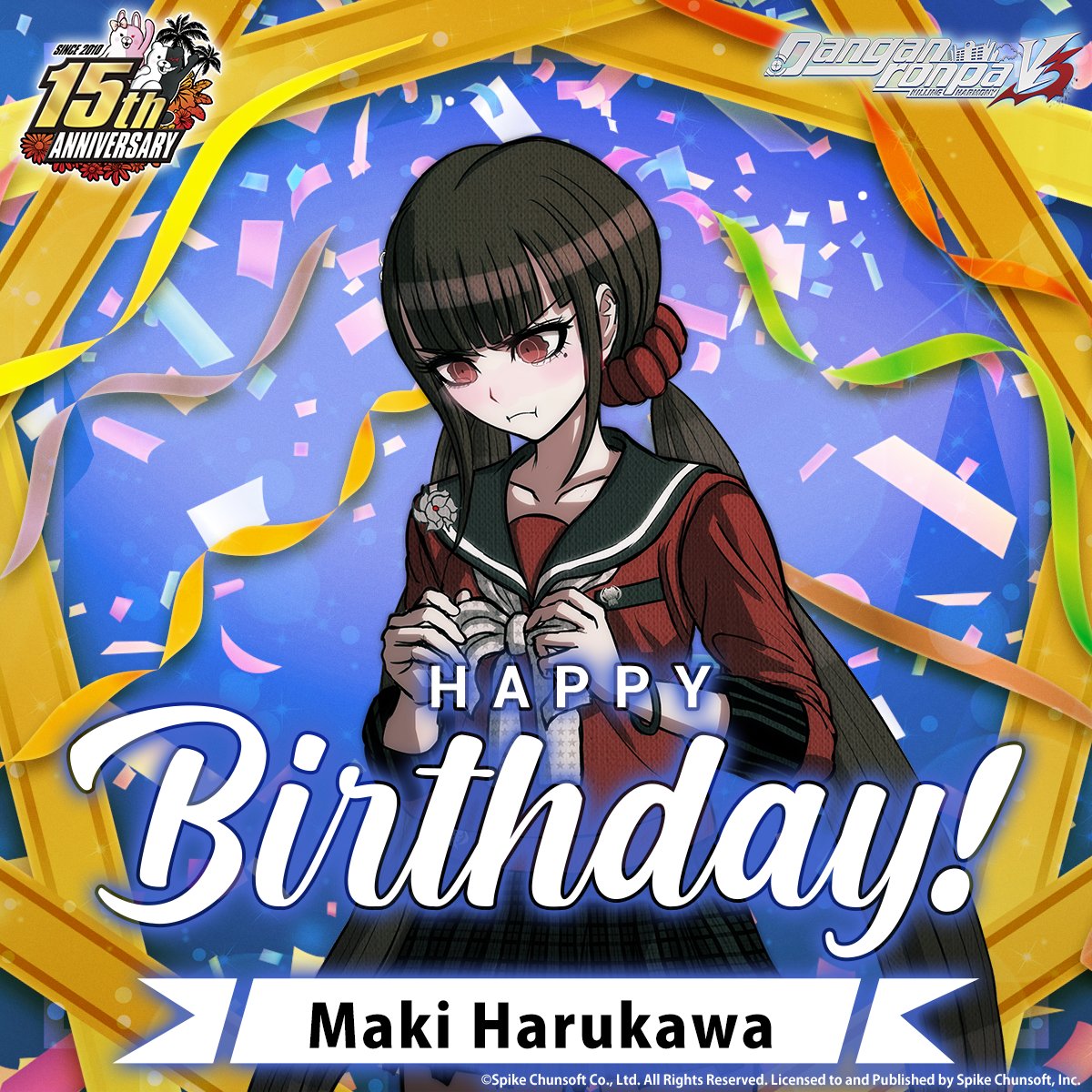 Today we're wishing a very very happy birthday to Maki Harukawa! 🥳

#Danganronpa #DRV3