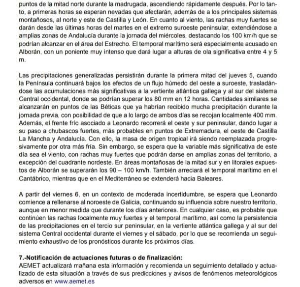 InfoMeteoTuit's tweet image. ⚠️ 🌧️ Aviso Especial de #AEMET desde el Miércoles 4 hasta, al menos, Jueves 5 por #lluvias intensas y extraordinariamente persistentes con la llegada de la #BorrascaLeonardo en el tercio S peninsular y zonas del W. #FMA