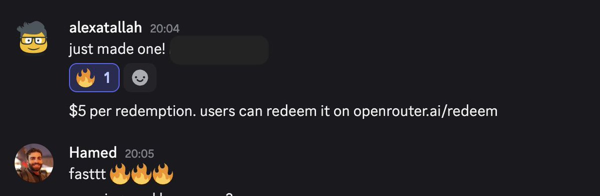 thehamedmp's tweet photo. just had the fastest reaction from @alexatallah 

didn't know his ceo &amp; cofounder of @openrouter until way later, kudos!

but hey, now we have 5$ openrouter credit for every new sign up (and current users too 🫶) to @MoltyAI - one click OpenClaw server https://t.co/i9dilOWzjO