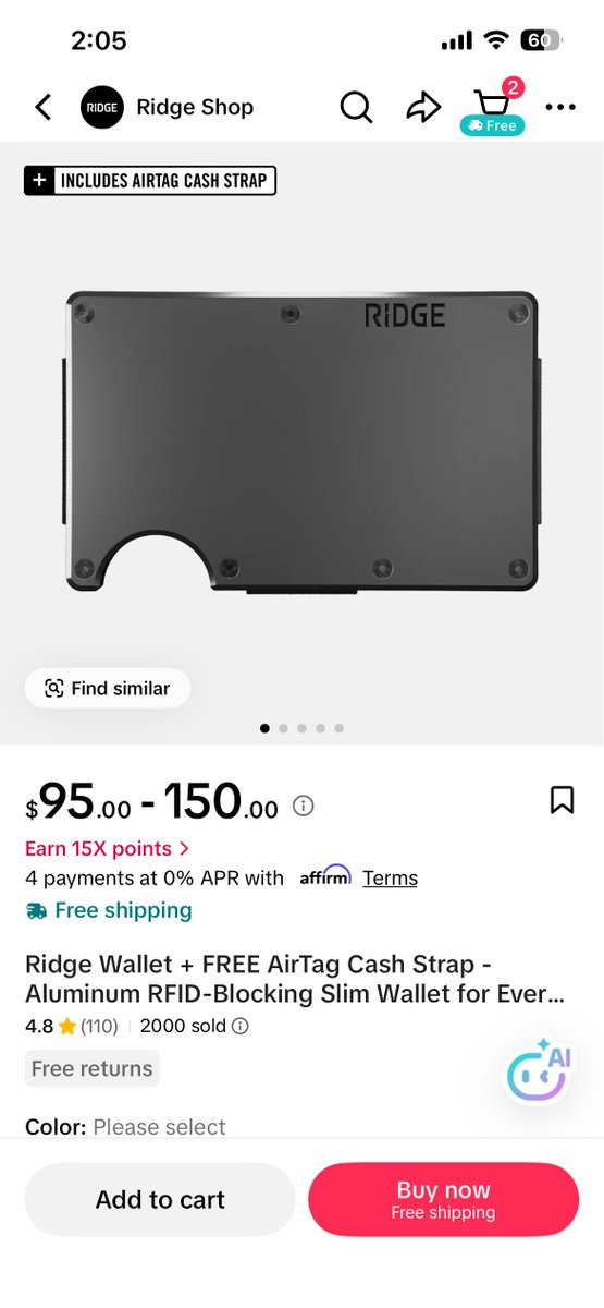 Big announcement 🚀

We’re officially launching Ridge wallet on TikTok Shop and we’re super excited to scale this.

Ridge is one of those brands that just works for creator-led commerce.

A category-defining brand with insanely strong product-market fit, premium positioning, and