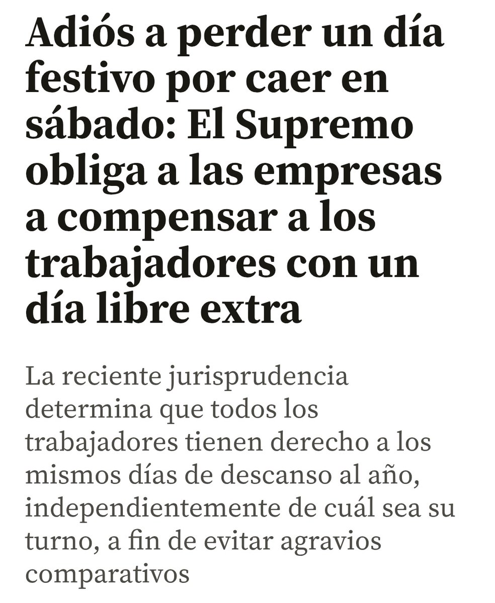 🚨 NOTICIÓN

A partir de ahora, si un festivo cae en sábado, la empresa te lo tendrá que compensar con otro día libre o pagarte ese día como horas extra

Por lo que sea, esta noticia no la verás en los grandes medios
