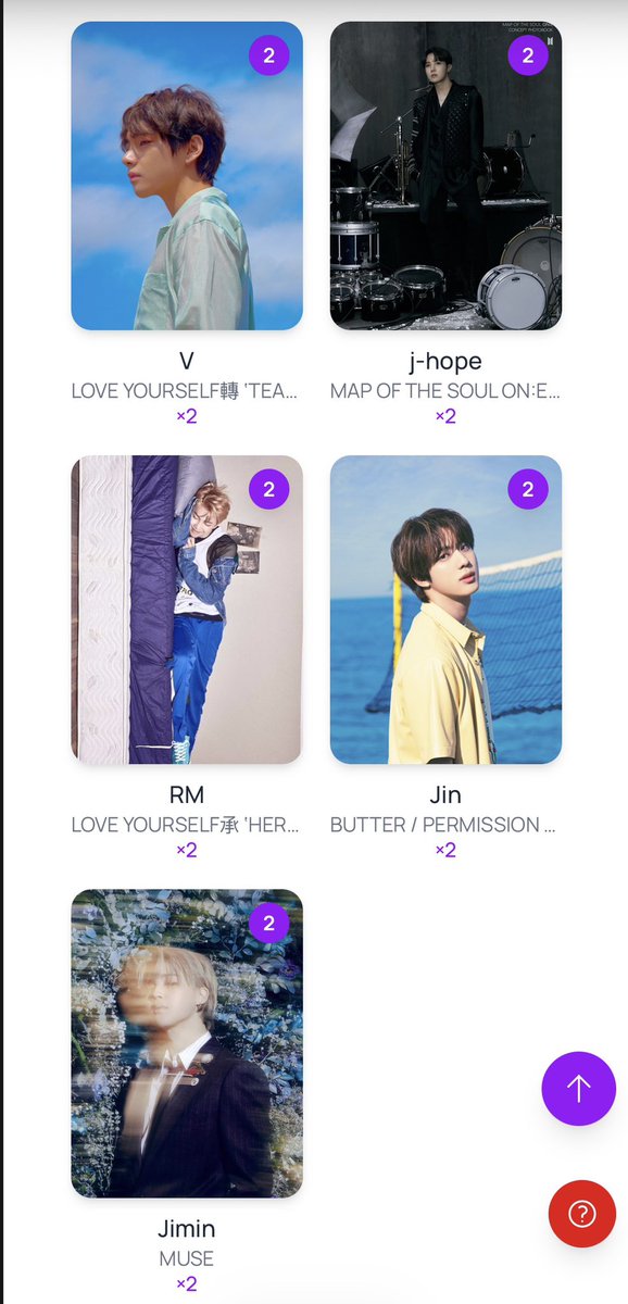 kyunigie's tweet photo. Yoongi Spring Day -> any other member besides Jin
Tae LY Tear Y -> Jimin equiv only
Jimin MOTS 7 - 1 -> Hobi or Jin equiv 
OT7 Sowoozoo 1 -> JK or Joon equiv only
Jin Pre-Arirang -> any other member

Username: erkive

#bcdtrade #bcdtrading https://t.co/zIRmDXiaIN