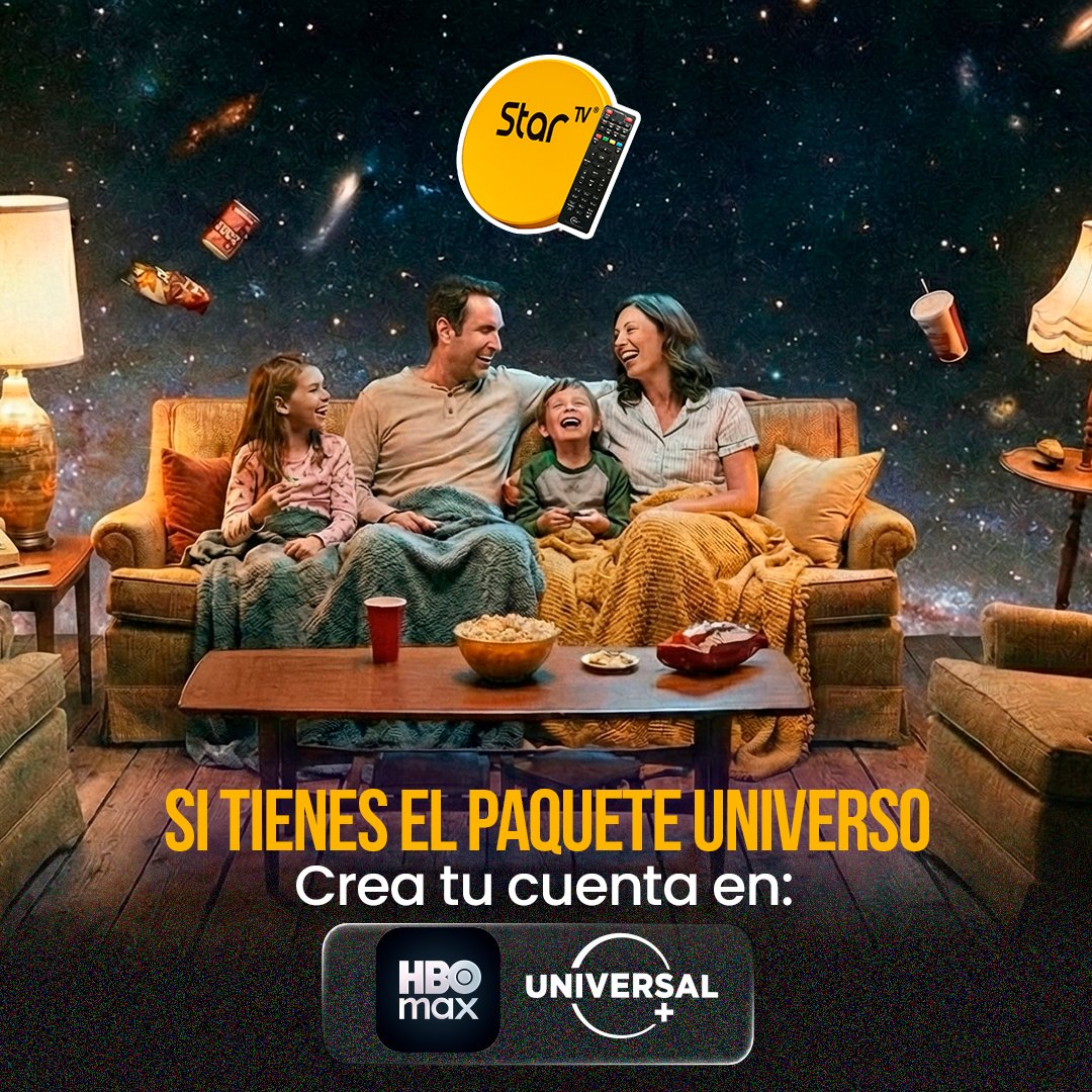 No olvides acceder a los streamings incluidos en tu paquete Universo y disfrutar contenido original de HBO Max y Universal Plus.💛📺
¿Quieres cambiarte de paquete o contratar Universo? 
Da clic aquí startvmexico.com 👈