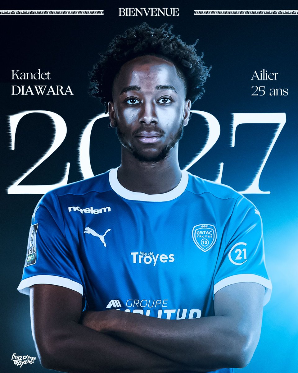 SOTTAS2's tweet photo. Officiel pour Kandet Diawara. L'ailier ( qui peut évoluer à gauche comme à droite) de 25 ans s'engage jusqu'en juin 2027 avec l'#estac en provenance de Magdeburg en Bundesliga 2. Le joueur était suivi par Sibierski lors qu'il était à Pau l'an dernier. #Troyes #Aube #Ligue2 https://t.co/rS8Pb3OI8F