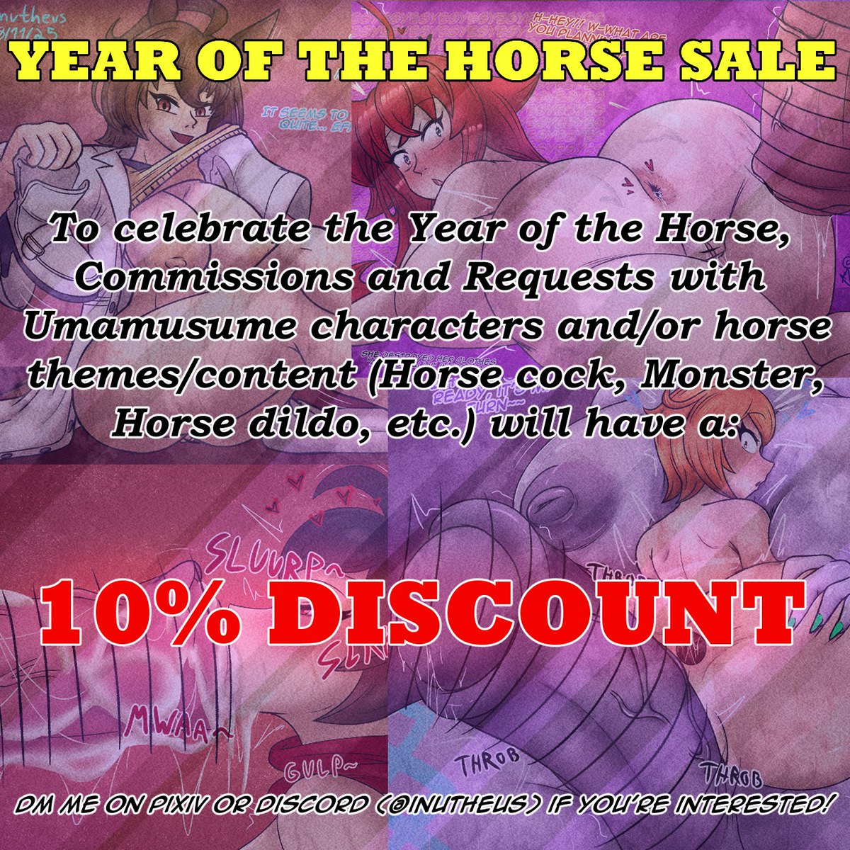February has arrived, quick reminder that the Year of the Horse Sale are still up 🐴🐴🐴
DM me here or on Discord (inutheus) if you're interested in anything, or have any questions in general

Sale lasts until the end of March, so don't miss it o/