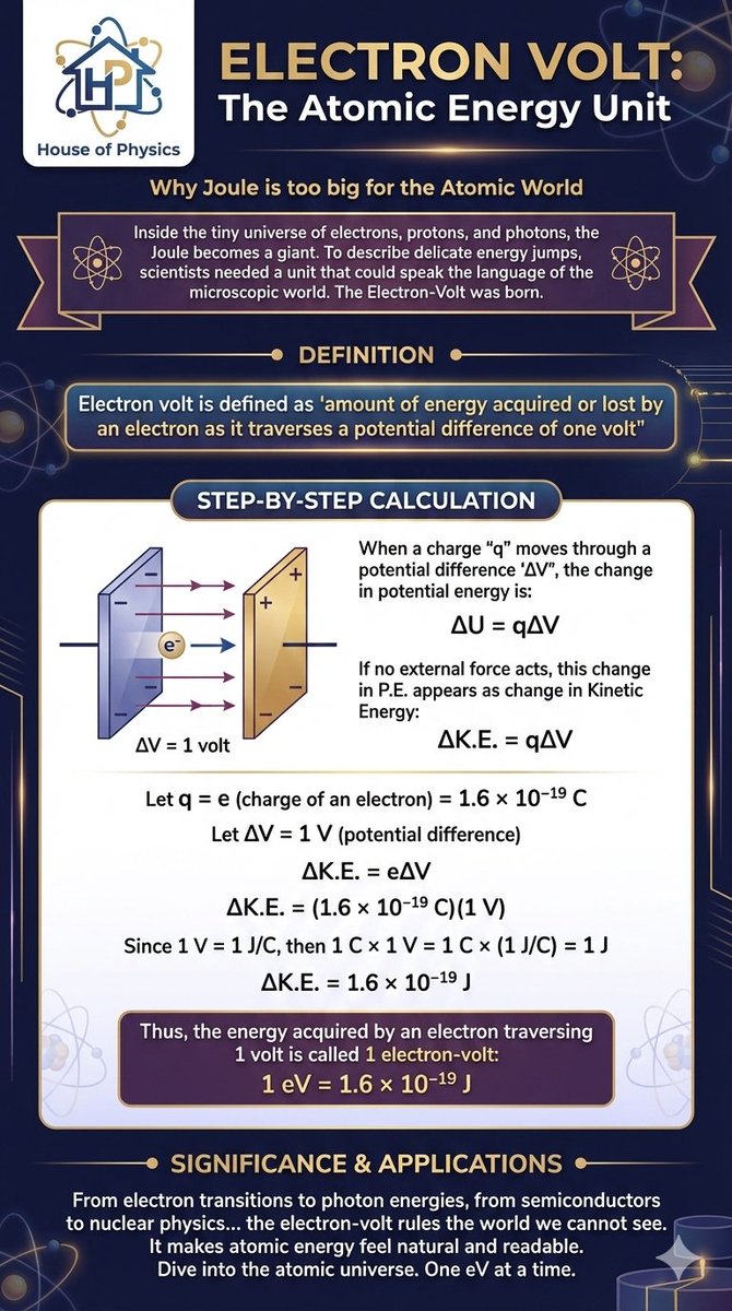 HouseOfPhysics's tweet photo. Electron Volt https://t.co/WRwIuRRcqB
