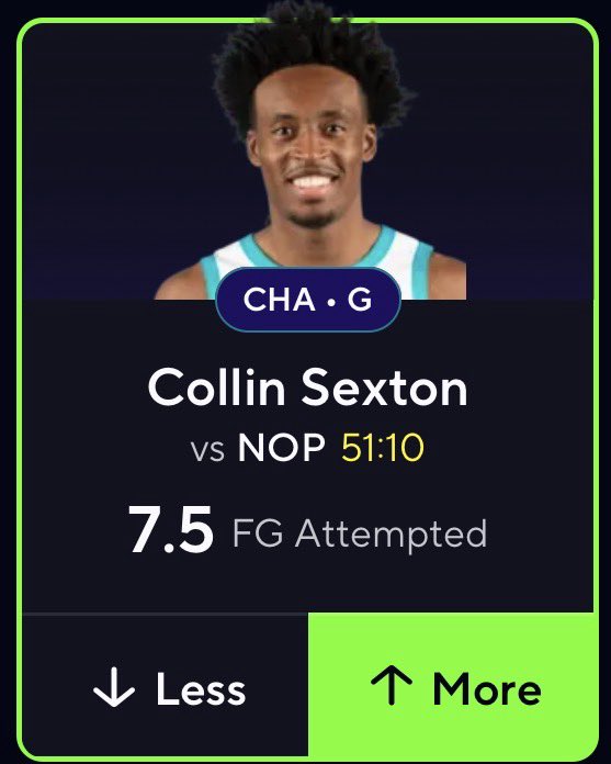oglahdel's tweet photo. NBA POTD 🏀 🔐 

Collin Sexton “O” 7.5 FGA 🌟 

(23-2) Record 🔥 💰

LIKE &amp; RT FOR OTHERS TO SEE🪬

#GamblingX #PrizePicks #NBA #POTD #Lahdel https://t.co/qZdB2BQnmQ