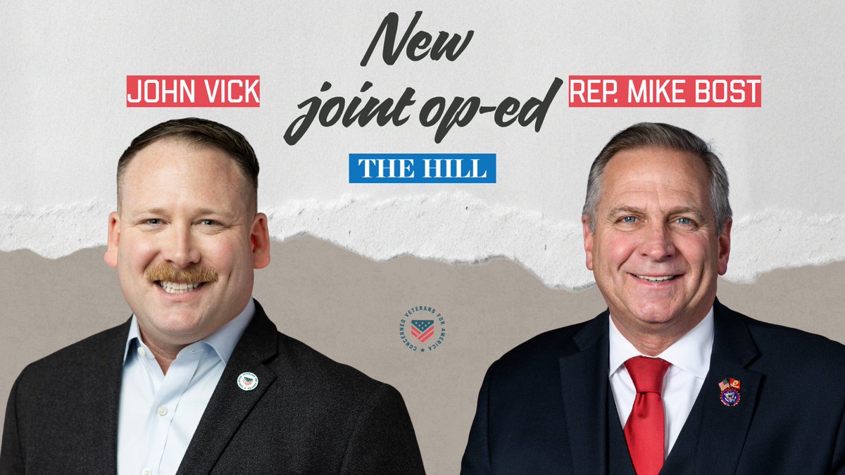 The <a href="/DeptVetAffairs/">Veterans Affairs</a> needs major reform.

<a href="/RepBost/">Rep. Mike Bost</a> and <a href="/JohnVickFL/">John Vick</a> co-authored an op-ed in @TheHill, urging Congress to pass the Veterans’ ACCESS Act to increase accountability and access to community care.
 
Read their new op-ed to learn more: bit.ly/3Mh2oDI