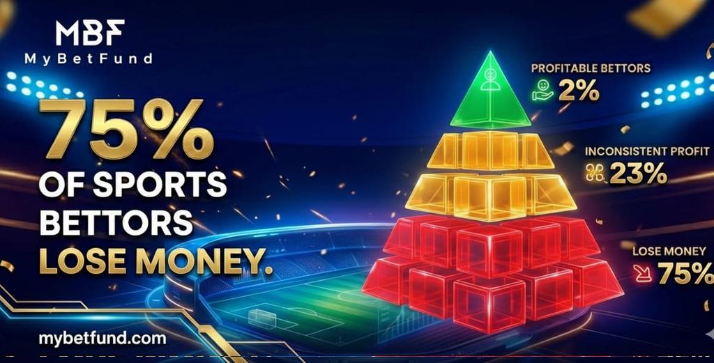 mybetfund's tweet photo. Betting isn’t a scam; your bankroll management is. 🤐

The pyramid shows the truth, most people lose because they bet with emotion and limited funds.

We give you the space to breathe and the capital to win. Join the 2% who actually treat this like a business.
🚀 https://t.co/KLCgsyZb9U

#SportyBet #BettingTips #SportsBetting