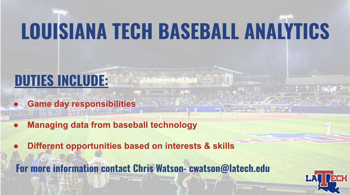 LA Tech Baseball Data tweet media