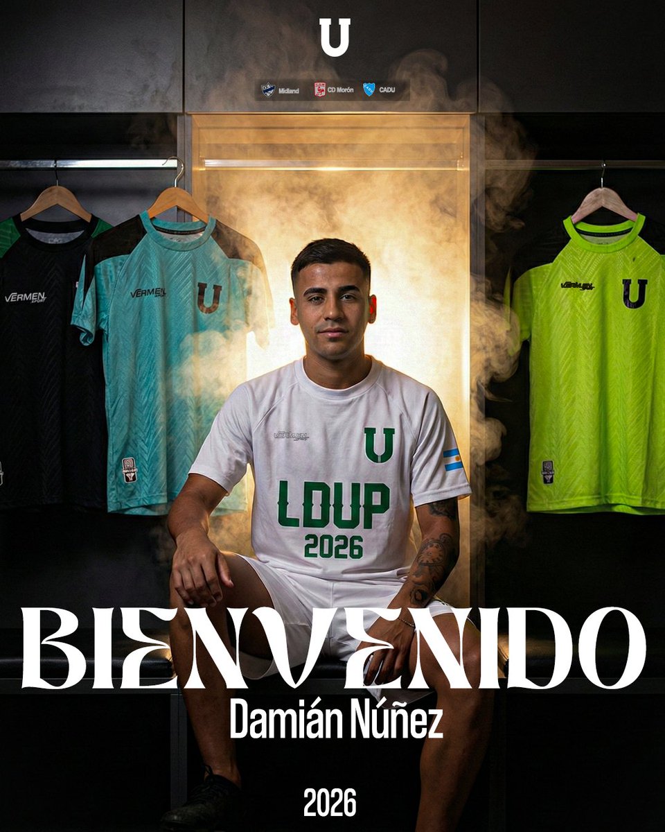 Bienvenido, Damián Núñez 🇦🇷💚🤍
Volante ofensivo argentino que se suma a la familia verdiblanca para la temporada 2026.
Trayectoria: CADU • CD Morón • Midland

#LDUP2026 #DamiánNúñez #FamiliaVerdiblanca