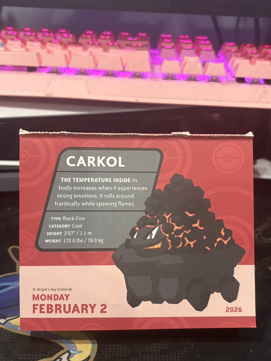 SoulMaier's tweet photo. Happy Monday, February 2, 2026. The Pokémon page for today #pokemon #carkol ❤️ https://t.co/cRHBTyN9p0