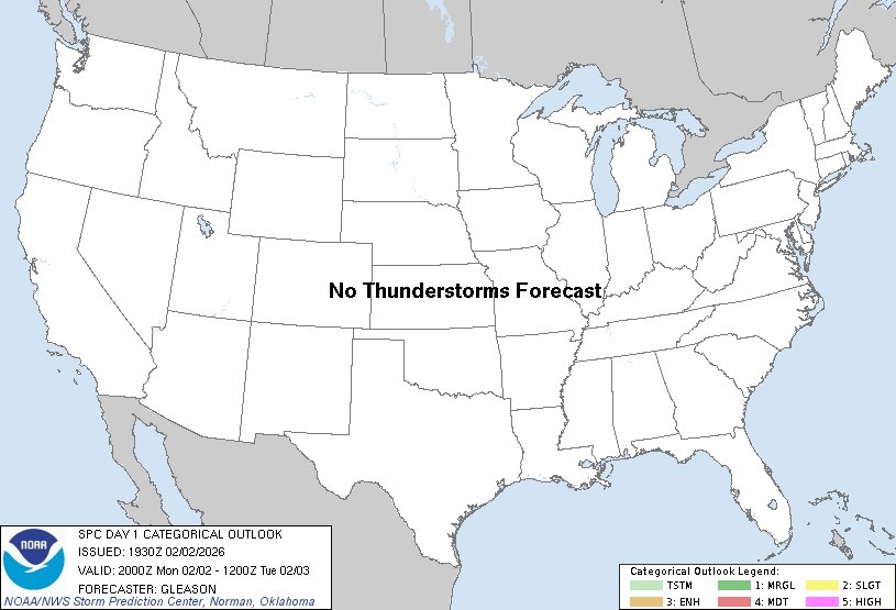 SPC Day1 Outlook 예시 이미지